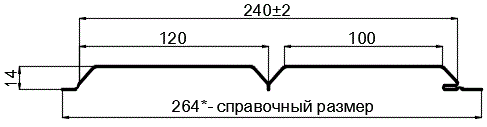 Фото: Сайдинг Lбрус-15х240 (ПЭ-01-RR32-0.45) в Можайске