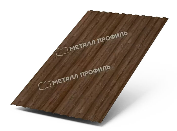 Фото: Профнастил МП10 х 1100 - B (ECOSTEEL_MA_Д-01-МореныйДуб-0.5) в Можайске