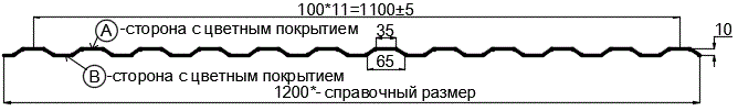 Фото: Профнастил МП10 х 1100 - A (ECOSTEEL_МА_Д-01-МореныйДуб-0.5) в Можайске