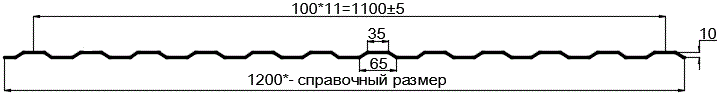 Фото: Профнастил оцинкованный МП10 х 1100 (ОЦ-01-БЦ-СТ) в Можайске