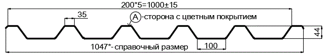 Фото: Профнастил С44 х 1000 - A NormanMP (ПЭ-01-9002-0.5) в Можайске