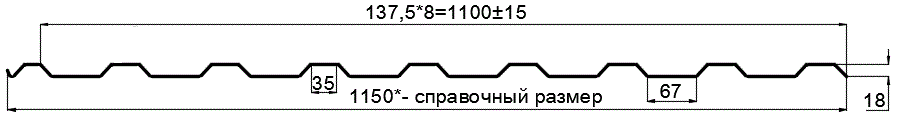 Фото: Профнастил оцинкованный МП20 х 1100 - R (ОЦ-01-БЦ-0.45) в Можайске