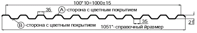 Фото: Профнастил С21 х 1000 - A (ECOSTEEL_MA_Д-12-Античный Дуб-0.45) в Можайске