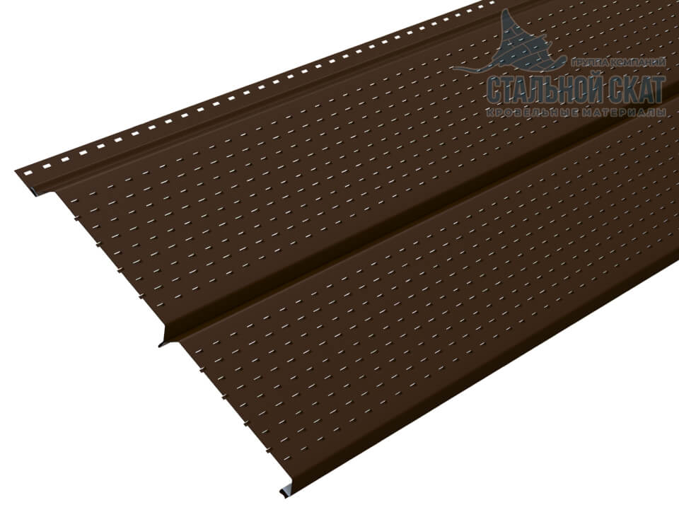 Софит перфор. Lбрус-XL-14х335 (VALORI-20-Brown-0.5) в Можайске