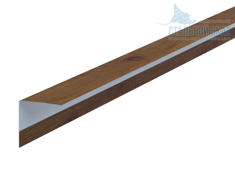 Фото: Планка угла наружного 30х30х3000 (ECOSTEEL_T-12-Дуб-0.45) в Можайске