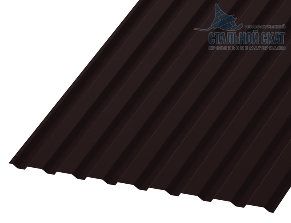 Фото: Профнастил МП20 х 1100 - A (VALORI-20-DarkBrown-0.5) в Можайске