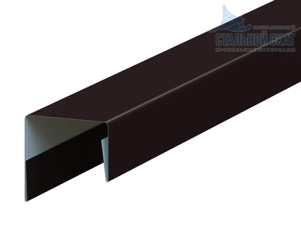 Планка П-образная 23х22х2000 (VALORI-20-DarkBrown-0.5)