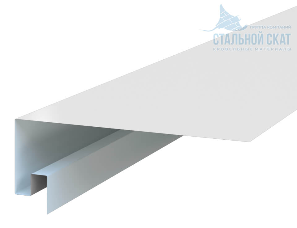 Планка откоса сложная 3D 245х75х3000 (ПЭ-01-9010-0.45)