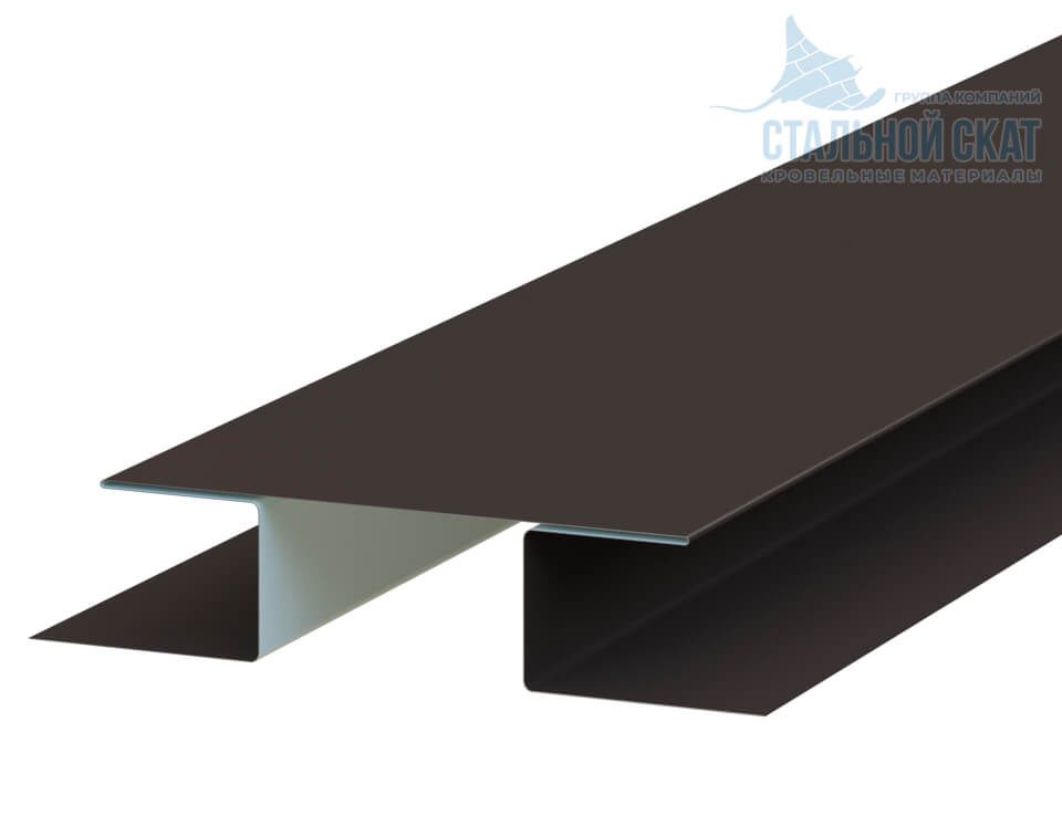 Планка стыковочная сложная 75х3000 (VALORI-20-Brown-0.5)
