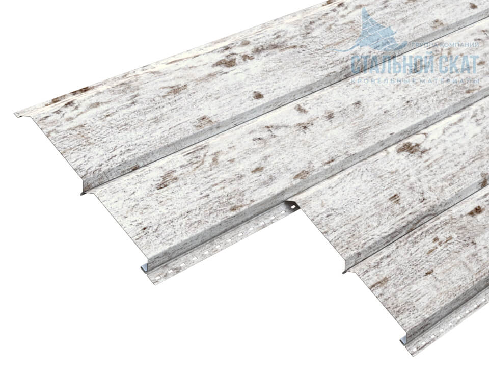 Сайдинг Lбрус-15х240 (ECOSTEEL_MA-01-Беленый Дуб-0.5)
