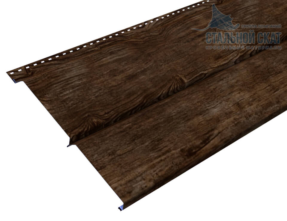 Сайдинг Lбрус-XL-14х335 (ECOSTEEL_MA-01-МореныйДуб-0.5)